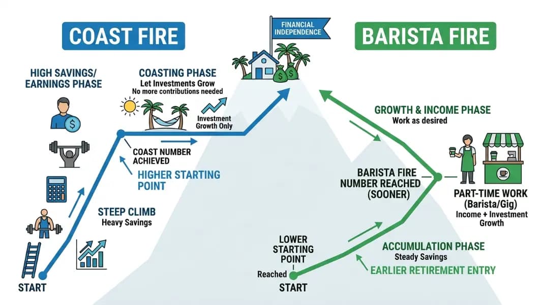 Coast FIRE vs Barista FIRE: Which Strategy Reaches FI Faster? (2026)