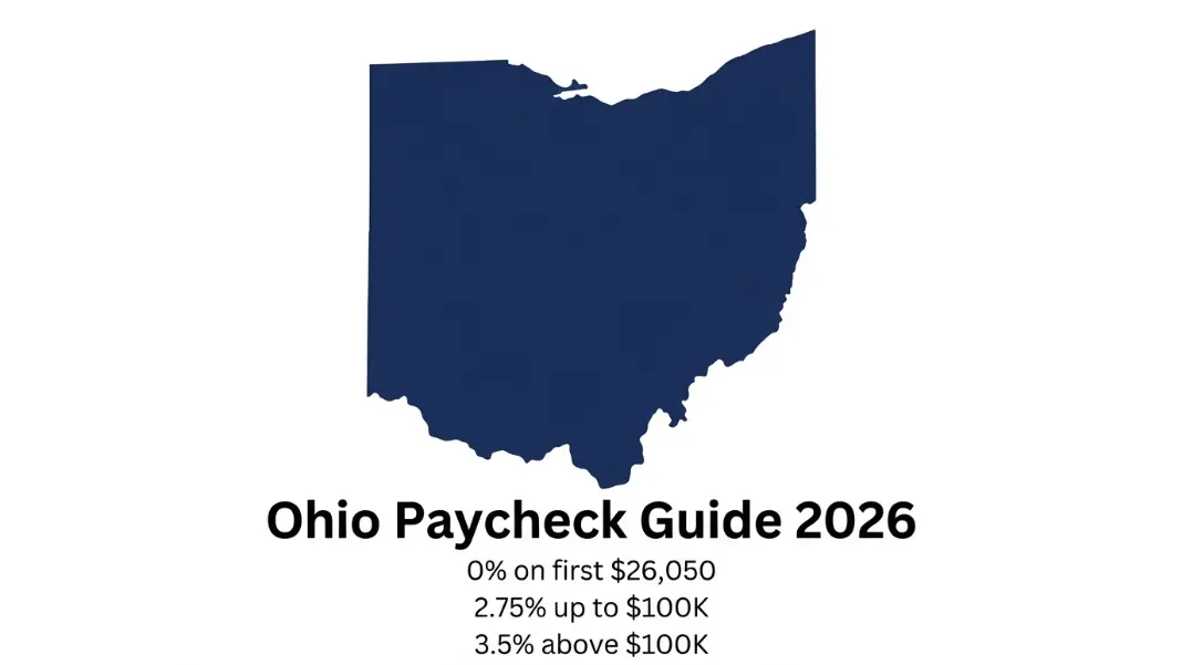 Ohio Paycheck Calculator: Tax Rates, SDIT, and Take-Home Pay (2026)